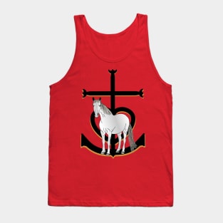 Camargue horse and cross Tank Top